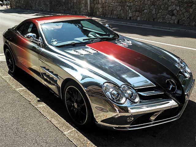 A Chrome Mercedes-Benz SLR we bet you haven't seen before!