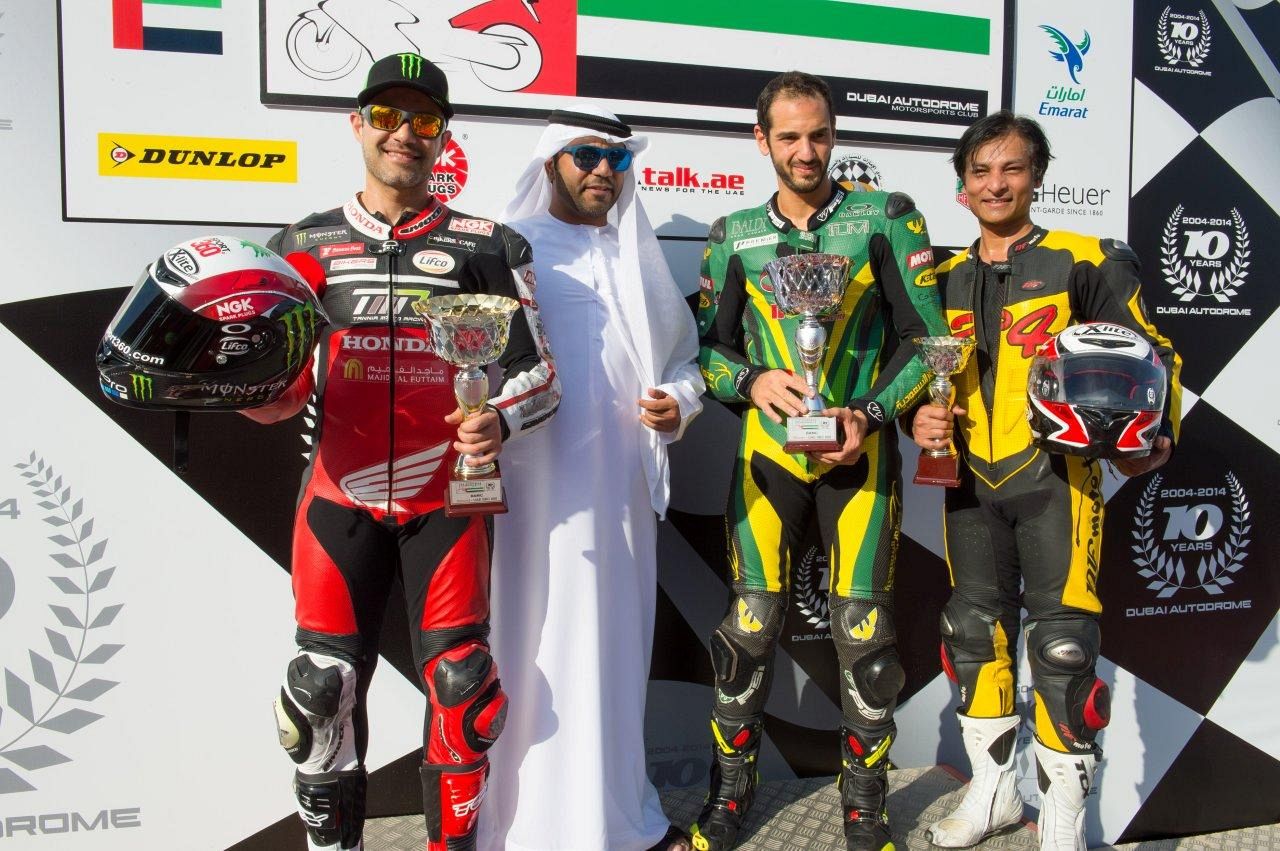 Mahmoud Tannir On The Podium In First 2014/2015 UAE Sportbike Round