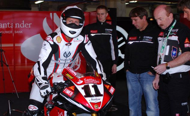 Riding Factory Superbikes With Michael Schumacher!